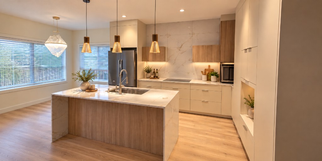 Kitchen remodeling completed by Alberta Elite Construction