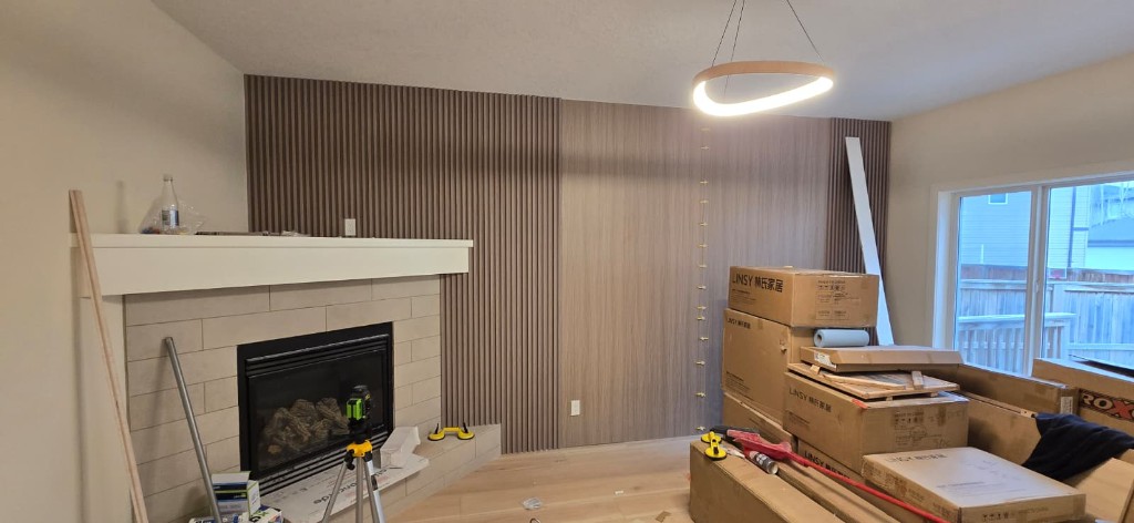 Floor-to-ceiling kitchen cabinetry installation